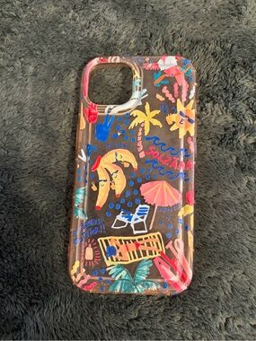 Amazon Clear Phone Case with Multicolor Tropical Beach Design